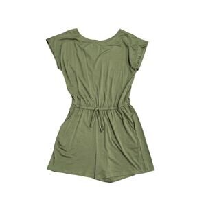 Women Jumpsuit Romper Army Green Off the Shoulder Size Medium Casual Summer